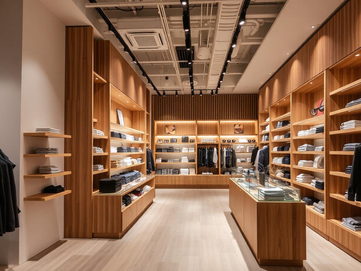 Retail shopfitting with custom timber display joinery